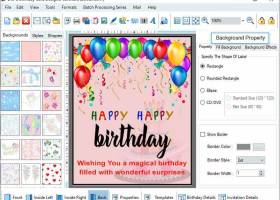 Birthday Party Greeting Card Maker Tool screenshot