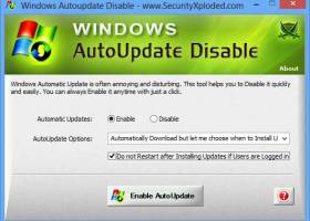 Windows AutoUpdate Disable screenshot