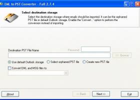 EML to PST Batch Converter screenshot