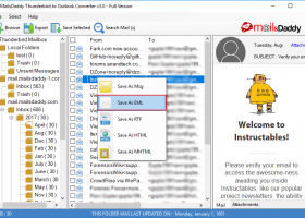 MailsDaddy Thunderbird to Outlook screenshot