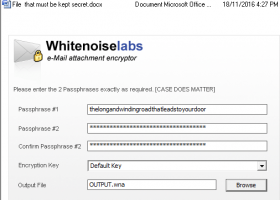 Whitenoise Strong Encryptor screenshot