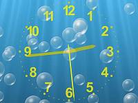 Underwater Clock Bubbles Screensaver screenshot