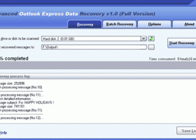 DataNumen Outlook Express Drive Recovery screenshot