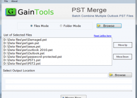 GainTools Merge PST screenshot