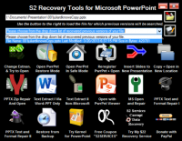 S2 Recovery Tools for MS PowerPoint screenshot