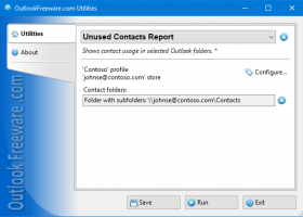 Unused Contacts Report screenshot