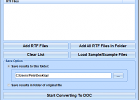 RTF To Doc Converter Software screenshot