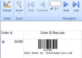 SSRS Linear Barcode Generator screenshot