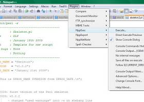 NppExec screenshot