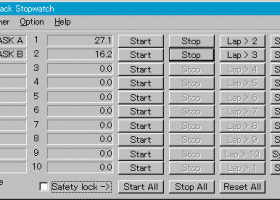 MultiTrack Stopwatch screenshot