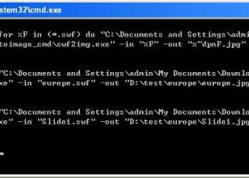 SWF to PNG Converter Command Line screenshot