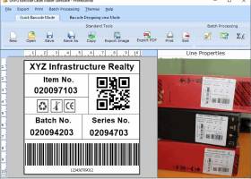 Batch Processing Barcode Labeling Tool screenshot