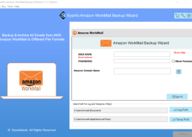 Sysinfo Amazon WorkMail Backup Software screenshot