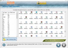 SDHC Memory Card Recovery Software screenshot