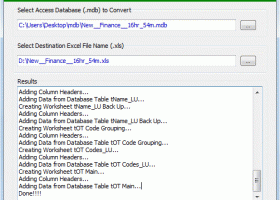 Access to Excel Conversion screenshot