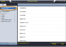 Tansee iPhone/iPod/iPad Contact Transfer screenshot