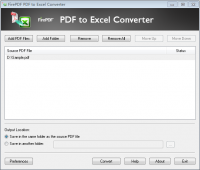 FirePDF PDF to Excel Converter screenshot