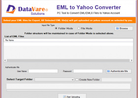 Datavare EML to Yahoo Converter screenshot