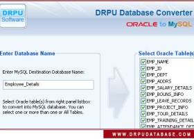 Oracle to MySQL screenshot