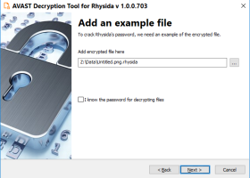 Avast Decryption Tool for Rhysida screenshot