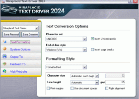 Miraplacid Text Driver screenshot