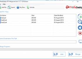 MailsDaddy PST Merge and Join Tool screenshot