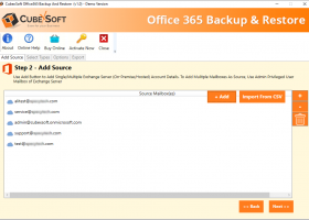 CubexSoft Office 365 Backup screenshot