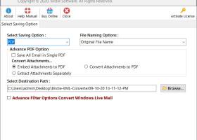 Convert .EML to PDF Adobe screenshot