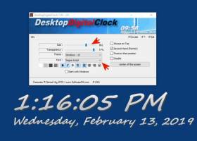 DesktopDigitalClock screenshot