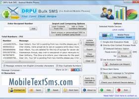 Android Mobile Text SMS Software screenshot