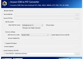 EDB to PST Converter screenshot