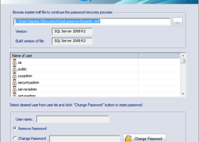 SQL Password Recovery Tool screenshot