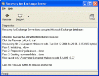 Recovery for Exchange Server screenshot