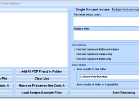 Find and Replace In Multiple VCF Files Software screenshot