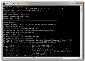 VeryUtils PDF to Vector Converter Command Line screenshot