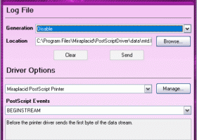 Miraplacid PostScript Driver screenshot