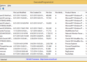 ExecutedProgramsList screenshot