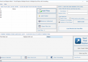 Excel Search and Replace Batch screenshot