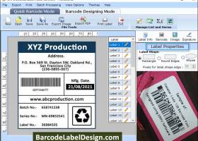 Barcode Label Design screenshot