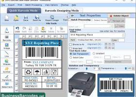 Barcode Label Customization Tool screenshot