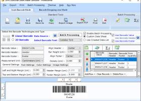 Bulk Barcode Label Maker Excel Software screenshot