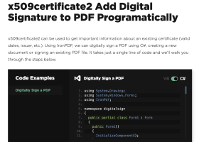 x509certificate2 Add Digital Signature screenshot