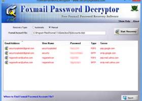 Foxmail Password Decryptor screenshot