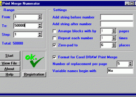 Numbering Software screenshot