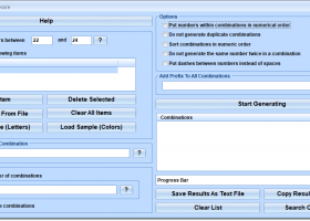 Combo Generator Software screenshot