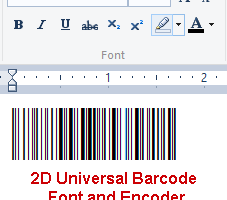 2D Barcode Font and Encoder for Windows screenshot