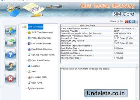 SIM Card Data Undelete screenshot