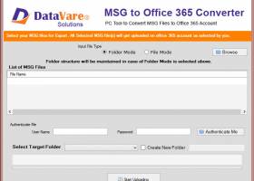 Datavare MSG to Office 365 Converter screenshot