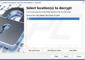 Avast Decryption Tool for HomuWitch screenshot