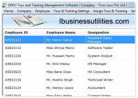 Business Tour Training Planner screenshot